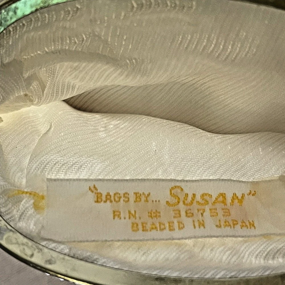 Vintage Bags by SUSAN Japan‎ Beaded Pearl Coin Purse Holder #36753